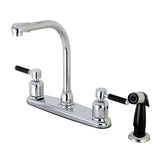 Kaiser Two-Handle 4-Hole Deck Mount 8