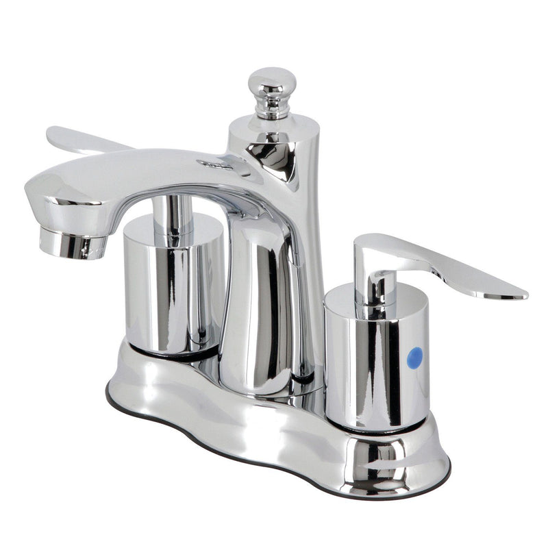 Serena Double-Handle 3-Hole Deck Mount 4-Inch Centerset Bathroom Faucet with Pop-Up Drain