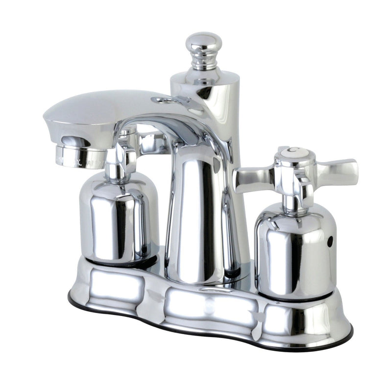 Millennium Double-Handle 3-Hole Deck Mount 4-Inch Centerset Bathroom Faucet with Pop-Up Drain