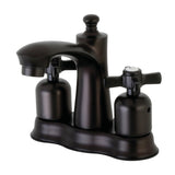 Millennium Double-Handle 3-Hole Deck Mount 4-Inch Centerset Bathroom Faucet with Pop-Up Drain