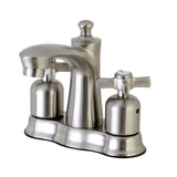 Millennium Double-Handle 3-Hole Deck Mount 4-Inch Centerset Bathroom Faucet with Pop-Up Drain