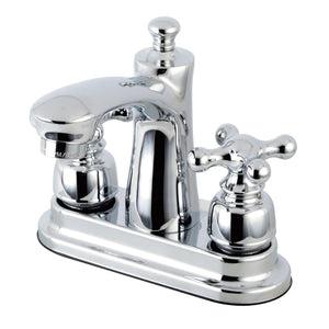 Victorian Double-Handle 3-Hole Deck Mount 4-Inch Centerset Bathroom Faucet with Pop-Up Drain