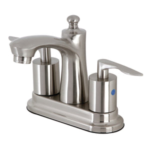 Serena Double-Handle 3-Hole Deck Mount 4-Inch Centerset Bathroom Faucet with Pop-Up Drain