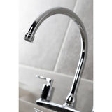 Serena Two-Handle 4-Hole 8" Centerset Kitchen Faucet with Plastic Side Sprayer