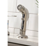 Serena Two-Handle 4-Hole 8" Centerset Kitchen Faucet with Plastic Side Sprayer