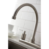 Serena Two-Handle 4-Hole 8" Centerset Kitchen Faucet with Plastic Side Sprayer
