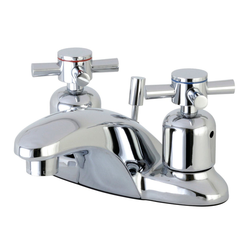 Concord Double-Handle 3-Hole Deck Mount 4-Inch Centerset Bathroom Faucet with Pop-Up Drain
