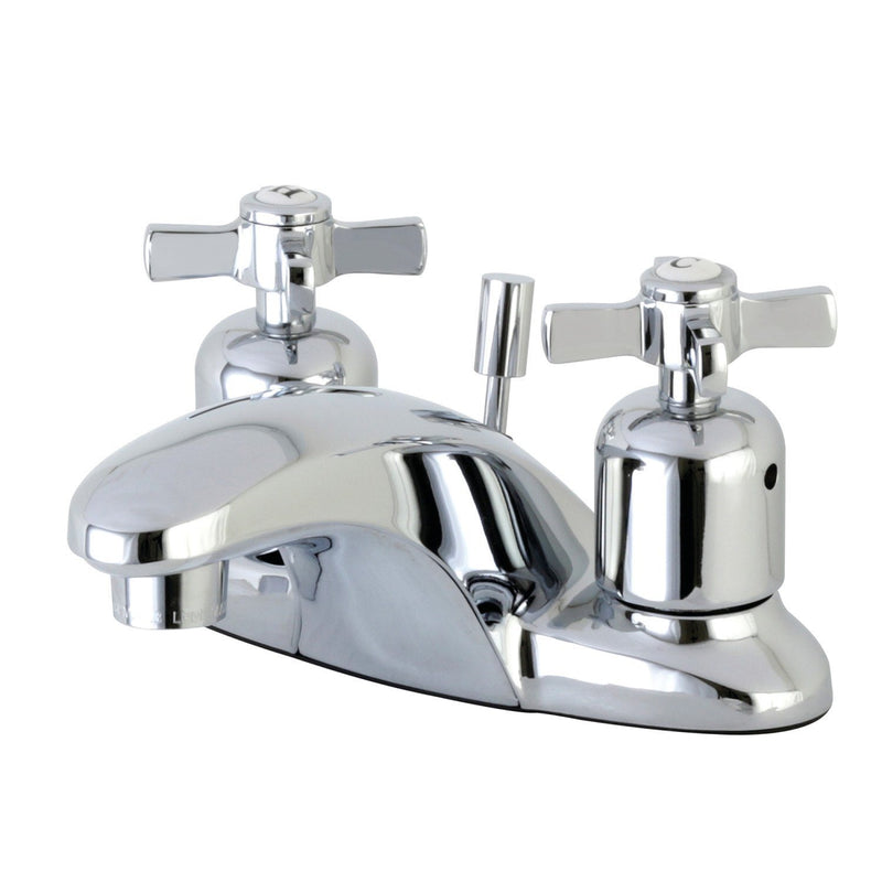 Millennium Double-Handle 3-Hole Deck Mount 4-Inch Centerset Bathroom Faucet with Pop-Up Drain