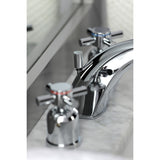 Concord Two-Handle 3-Hole Deck Mount Widespread Bathroom Faucet with Retail Pop-Up Drain