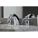 Concord Two-Handle 3-Hole Deck Mount Widespread Bathroom Faucet with Retail Pop-Up Drain