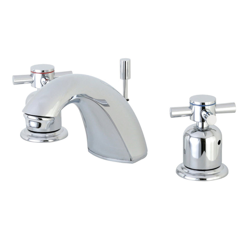 Concord Two-Handle 3-Hole Deck Mount Widespread Bathroom Faucet with Retail Pop-Up Drain