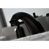 Millennium Two-Handle 3-Hole Deck Mount Widespread Bathroom Faucet with Retail Pop-Up Drain