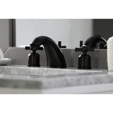 Millennium Two-Handle 3-Hole Deck Mount Widespread Bathroom Faucet with Plastic Pop-Up