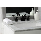 Millennium Two-Handle 3-Hole Deck Mount Widespread Bathroom Faucet with Plastic Pop-Up