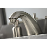 Concord Two-Handle 3-Hole Deck Mount Widespread Bathroom Faucet with Retail Pop-Up Drain