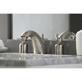 Concord Two-Handle 3-Hole Deck Mount Widespread Bathroom Faucet with Retail Pop-Up Drain