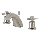 Concord Two-Handle 3-Hole Deck Mount Widespread Bathroom Faucet with Retail Pop-Up Drain
