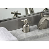 Millennium Two-Handle 3-Hole Deck Mount Widespread Bathroom Faucet with Plastic Pop-Up