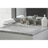 Millennium Two-Handle 3-Hole Deck Mount Widespread Bathroom Faucet with Retail Pop-Up Drain