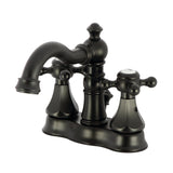 Metropolitan Double-Handle 3-Hole Deck Mount 4-Inch Centerset Bathroom Faucet with Brass Pop-Up