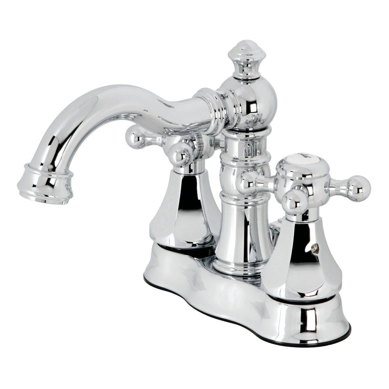 Metropolitan Double-Handle 3-Hole Deck Mount 4-Inch Centerset Bathroom Faucet with Brass Pop-Up