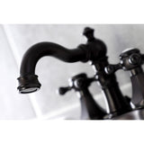 Metropolitan Double-Handle 3-Hole Deck Mount 4-Inch Centerset Bathroom Faucet with Brass Pop-Up