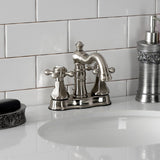 Metropolitan Double-Handle 3-Hole Deck Mount 4-Inch Centerset Bathroom Faucet with Brass Pop-Up
