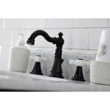 American Classic Two-Handle 3-Hole Deck Mount Widespread Bathroom Faucet with Brass Pop-Up