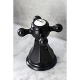 Metropolitan Two-Handle 3-Hole Deck Mount Widespread Bathroom Faucet with Brass Pop-Up Drain