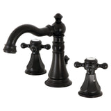 Metropolitan Two-Handle 3-Hole Deck Mount Widespread Bathroom Faucet with Brass Pop-Up Drain