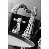 Metropolitan Two-Handle 3-Hole Deck Mount Widespread Bathroom Faucet with Retail Pop-Up Drain