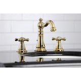 American Classic Two-Handle 3-Hole Deck Mount Widespread Bathroom Faucet with Retail Pop-Up Drain