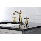 American Classic Two-Handle 3-Hole Deck Mount Widespread Bathroom Faucet with Pop-Up Drain