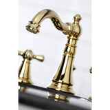 American Classic Two-Handle 3-Hole Deck Mount Widespread Bathroom Faucet with Retail Pop-Up Drain