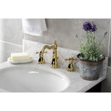 Metropolitan Two-Handle 3-Hole Deck Mount Widespread Bathroom Faucet with Retail Pop-Up Drain