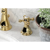 Metropolitan Two-Handle 3-Hole Deck Mount Widespread Bathroom Faucet with Retail Pop-Up Drain