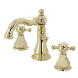Metropolitan Two-Handle 3-Hole Deck Mount Widespread Bathroom Faucet with Retail Pop-Up Drain