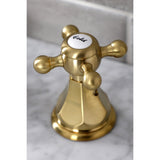 Metropolitan Two-Handle 3-Hole Deck Mount Widespread Bathroom Faucet with Brass Pop-Up Drain