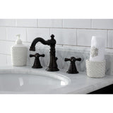 American Classic Two-Handle 3-Hole Deck Mount Widespread Bathroom Faucet with Pop-Up Drain