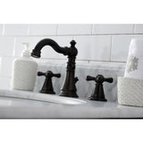 American Classic Two-Handle 3-Hole Deck Mount Widespread Bathroom Faucet with Pop-Up Drain