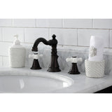 American Classic Two-Handle 3-Hole Deck Mount Widespread Bathroom Faucet with Retail Pop-Up Drain