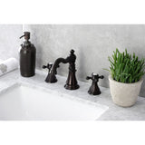 Metropolitan Two-Handle 3-Hole Deck Mount Widespread Bathroom Faucet with Retail Pop-Up Drain