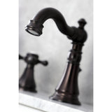 Metropolitan Two-Handle 3-Hole Deck Mount Widespread Bathroom Faucet with Retail Pop-Up Drain