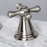 American Classic Two-Handle 3-Hole Deck Mount Widespread Bathroom Faucet with Pop-Up Drain