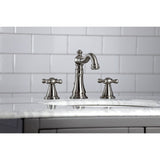 American Classic Two-Handle 3-Hole Deck Mount Widespread Bathroom Faucet with Retail Pop-Up Drain