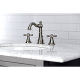 American Classic Two-Handle 3-Hole Deck Mount Widespread Bathroom Faucet with Retail Pop-Up Drain
