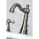 American Classic Two-Handle 3-Hole Deck Mount Widespread Bathroom Faucet with Retail Pop-Up Drain