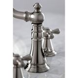 American Classic Two-Handle 3-Hole Deck Mount Widespread Bathroom Faucet with Retail Pop-Up Drain