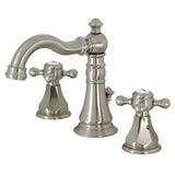 Metropolitan Two-Handle 3-Hole Deck Mount Widespread Bathroom Faucet with Retail Pop-Up Drain