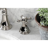 Metropolitan Two-Handle 3-Hole Deck Mount Widespread Bathroom Faucet with Brass Pop-Up Drain